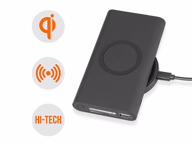 Портативный набор с беспроводным зарядным устройством (power bank) Force, 8000 mAh Портативный набор с беспроводным зарядным устройством (power bank) Force, 8000 mAh