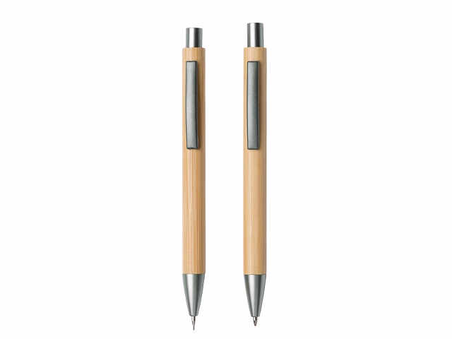 Набор ручка и механический карандаш Tender bamboo, натуральный