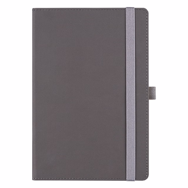 Ежедневник Alfa Note Pasu А5, серый/серый,  недатированный, в твердой обложке