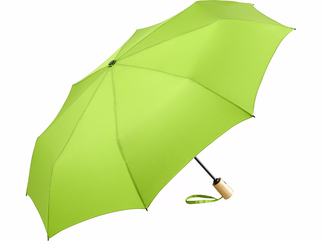 Зонт складной 5429 ÖkoBrella из бамбука, полуавтомат, лайм Зонт складной 5429 ÖkoBrella из бамбука, полуавтомат, лайм