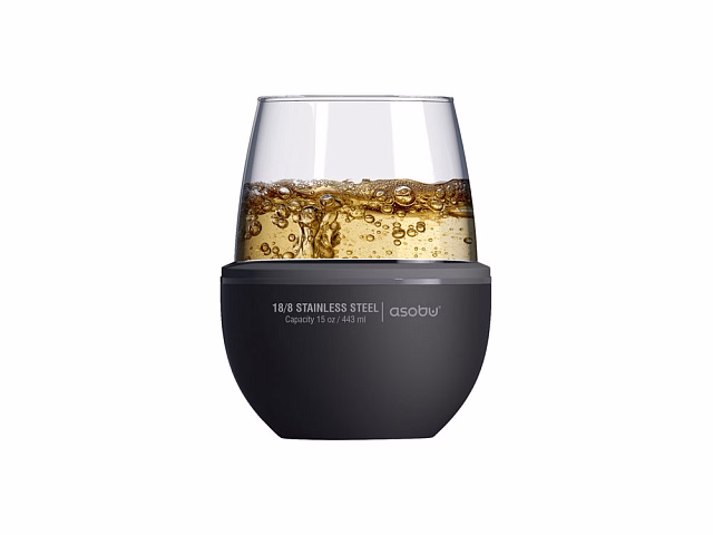 Тумблер для вина WINE KUZIE, черный Тумблер для вина WINE KUZIE, черный