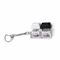 Брелок KeyDuo с LED подсветкой (фонарик), чёрно-белый