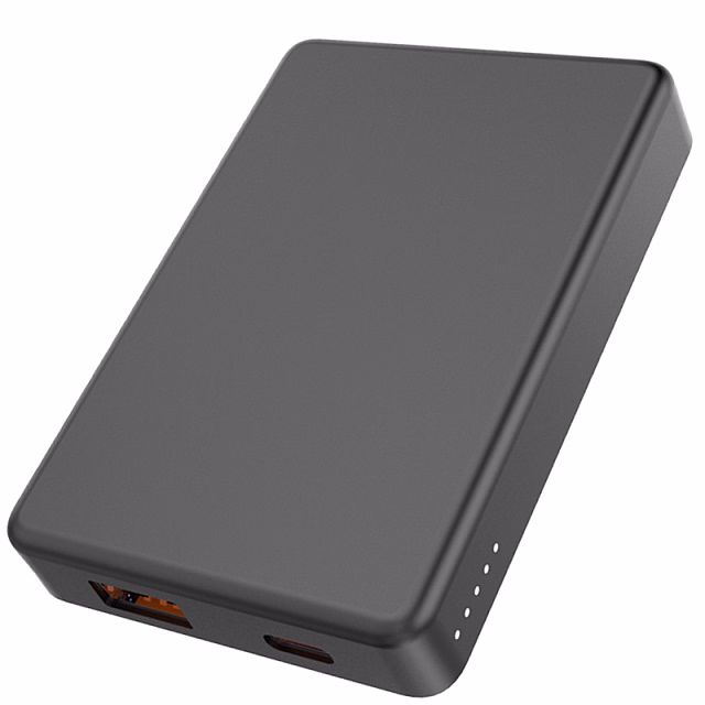 Магнитный внешний аккумулятор Magnetic с беспроводной зарядкой (5W), 5000 Mah, черный