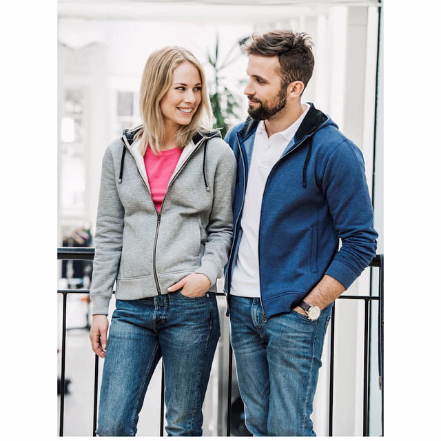 Толстовка мужская Classic Hoody Full Zip, меланж _S, 85% хлопок, 15% вискоза, 300 грм2 Толстовка мужская Classic Hoody Full Zip, меланж _S, 85% хлопок, 15% вискоза, 300 грм2