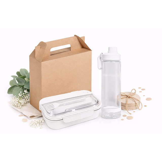 Набор подарочный Solution Everyday Kit Duo (бутылка для воды, ланчбокс), белый Набор подарочный Solution Everyday Kit Duo (бутылка для воды, ланчбокс), белый
