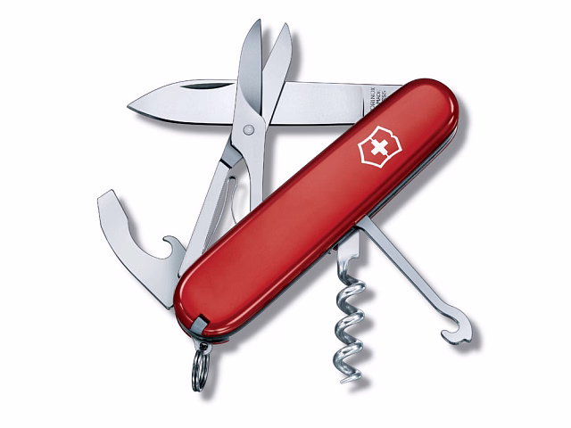 Нож перочинный VICTORINOX Compact, 91 мм, 15 функций, красный Нож перочинный VICTORINOX Compact, 91 мм, 15 функций, красный