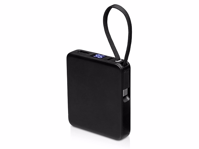 Внешний аккумулятор со встроенным кабелем USB-C Дэнси, 5000 мАч, черный Внешний аккумулятор со встроенным кабелем USB-C Дэнси, 5000 мАч, черный