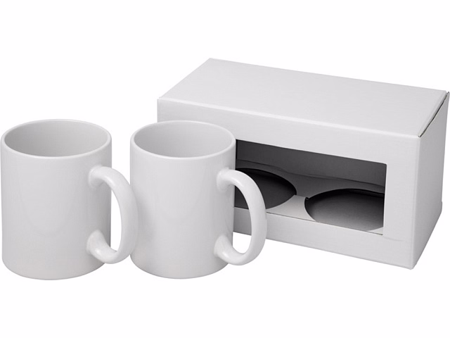 Набор из 2 кружек Ceramic для печати методом сублимации, белыйдля Набор из 2 кружек Ceramic для печати методом сублимации, белыйдля