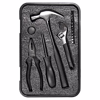 Набор инструментов Tools Baltimore черный 6 в 1 в пластиковом футляре