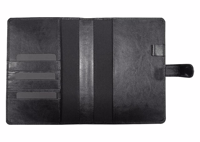 Ежедневник в суперобложке Country Leather Sky A5+ из нат. кожи, черный, недатированный, с магнитным клапаном, с блокнотом в подарочной коробке