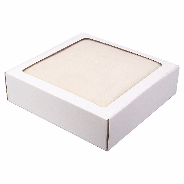 Плед мягкий флисовый Super Soft  Comfort, 125*150 см, бежевый,в подарочной белой крафтовой коробке с окошком