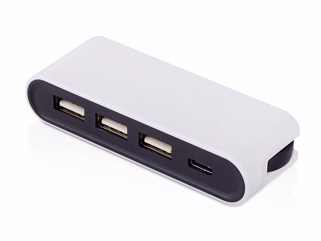 USB-хаб Hubix с коннектором 2-в-1 USB-C и USB-A, 2.0, белый USB-хаб Hubix с коннектором 2-в-1 USB-C и USB-A, 2.0, белый