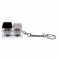 Брелок KeyDuo с LED подсветкой (фонарик), чёрно-белый