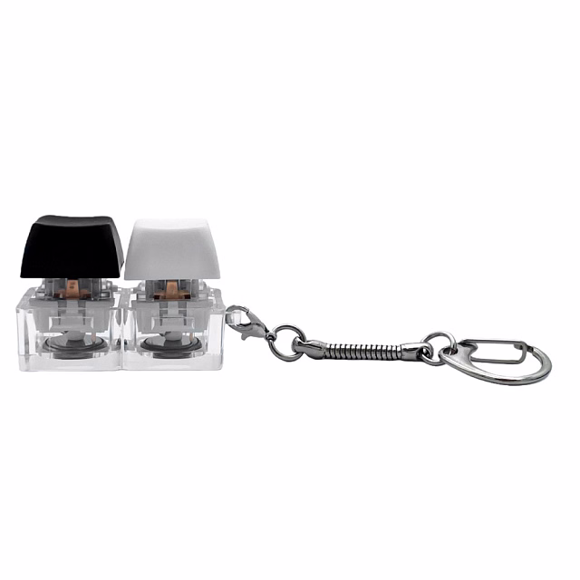 Брелок KeyDuo с LED подсветкой (фонарик), чёрно-белый