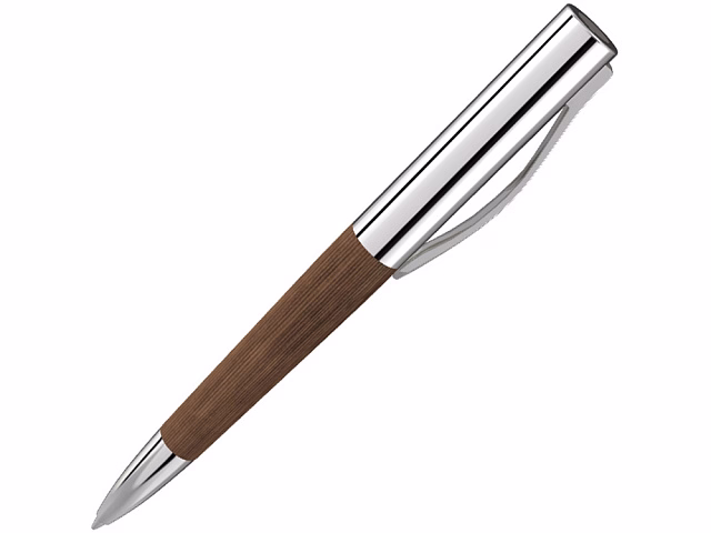 Ручка шариковая TITAN WOOD, синий, 1 мм, коричневый/серебристый Ручка шариковая TITAN WOOD, синий, 1 мм, коричневый/серебристый