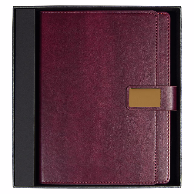 Ежедневник Alfa Brandy Business Edition B5 бордовый, в подарочной коробке