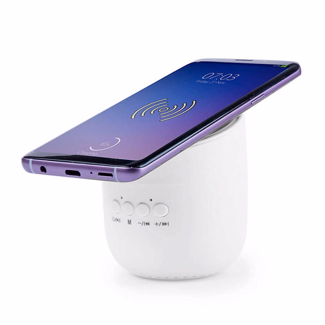 Bluetooth колонка со встроенной беспроводной зарядкой Dortam Bluetooth колонка со встроенной беспроводной зарядкой Dortam