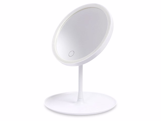 Косметическое зеркало с LED-подсветкой Beautific, белый Косметическое зеркало с LED-подсветкой Beautific, белый