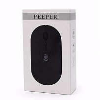 Мышь компьютерная беспроводная с индикатором Peeper, черный