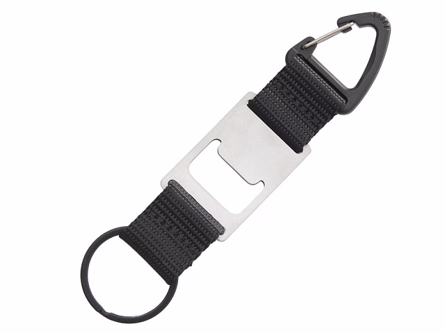 Брелок-ремувка с открывашкой и карабином Champion, черный Брелок-ремувка с открывашкой и карабином Champion, черный