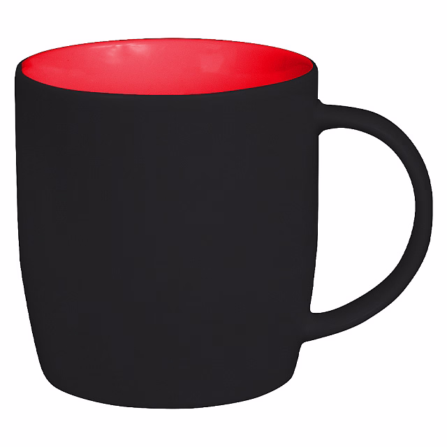 Набор подарочный Solution Prestige Trio ( ежедневник Flexy Latte Soft Touch Black Edition Color, кружка Casa Grande Lupin Soft, ручка Zorro), черный с красным