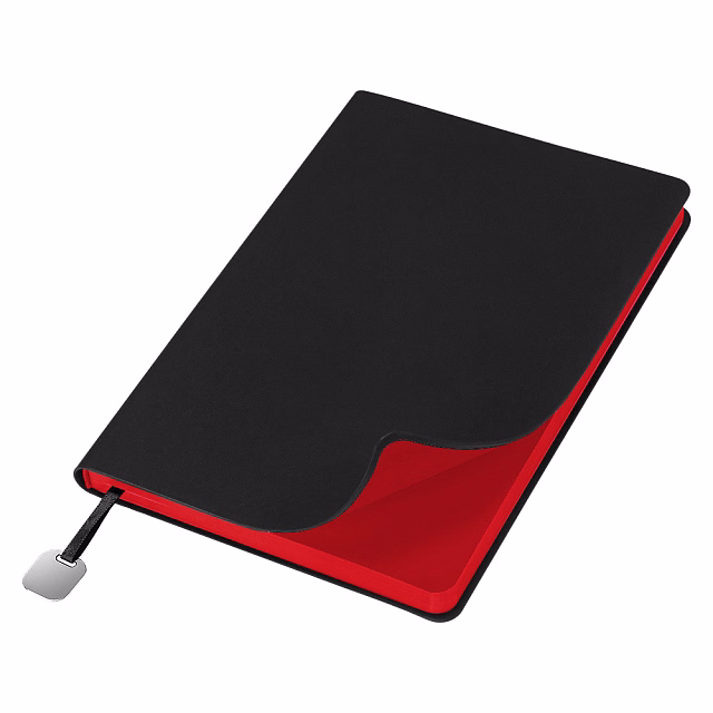 Набор подарочный Solution Prestige Trio ( ежедневник Flexy Latte Soft Touch Black Edition Color, кружка Casa Grande Lupin Soft, ручка Zorro), черный с красным