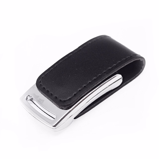 Флеш накопитель Shine, USB 2.0 32GB, металл/кожзам, серебро/черный 32GB