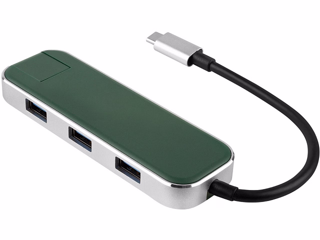Хаб USB Rombica Type-C Chronos Green (Р) Хаб USB Rombica Type-C Chronos Green (Р)