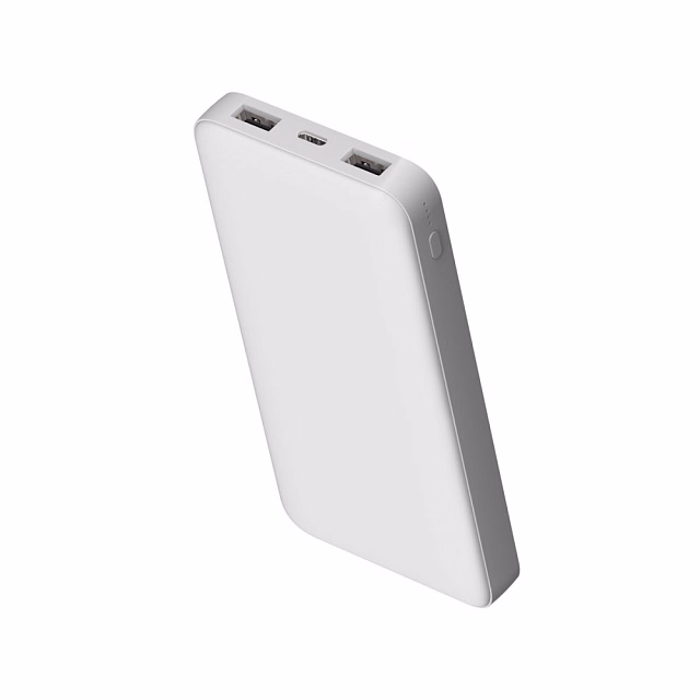 Внешний аккумулятор Polus, 10000 Mah, софт-тач покрытие, белый
