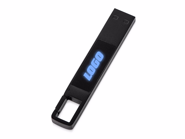 USB 2.0- флешка на 32 Гб c подсветкой логотипа Hook LED, темно-серый, синяя подсветка USB 2.0- флешка на 32 Гб c подсветкой логотипа Hook LED, темно-серый, синяя подсветка