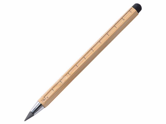 Вечный карандаш Sicily Bamboo из бамбука со стилусом и линейкой Вечный карандаш Sicily Bamboo из бамбука со стилусом и линейкой