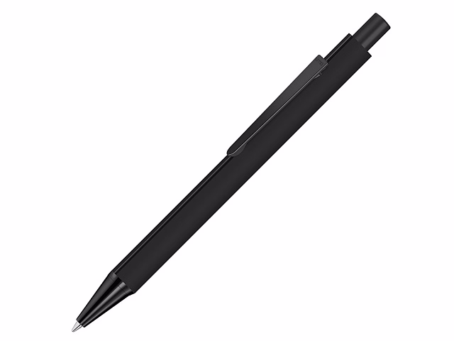Ручка шариковая металлическая Pyra M soft-touch с зеркальной гравировкой и черными деталями, черный Ручка шариковая металлическая Pyra M soft-touch с зеркальной гравировкой и черными деталями, черный