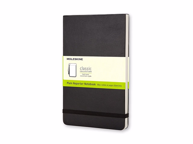 Записная книжка Moleskine Reporter (нелинованная), Pocket (9х14см), черный Записная книжка Moleskine Reporter (нелинованная), Pocket (9х14см), черный