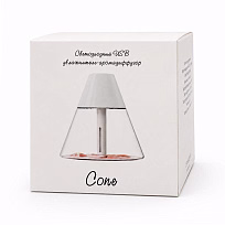 Светодиодный USB увлажнитель-аромадиффузор Cone, белый