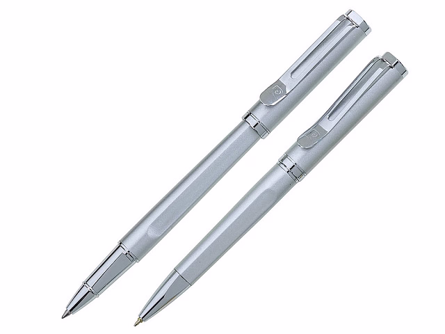 Набор Pierre Cardin PEN&PEN: ручка шариковая + роллер. Цвет - серебристый. Упаковка Е. Набор Pierre Cardin PEN&PEN: ручка шариковая + роллер. Цвет - серебристый. Упаковка Е.