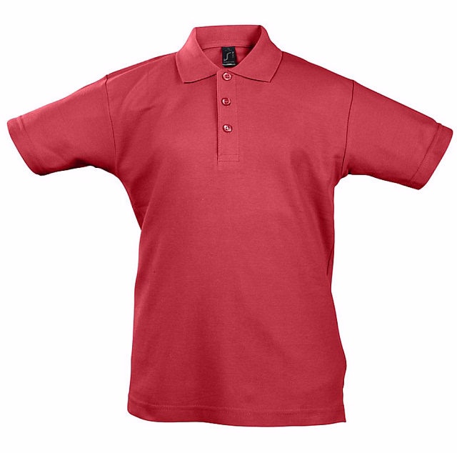 Рубашка поло детская Summer II Kids 170, красная Рубашка поло детская Summer II Kids 170, красная