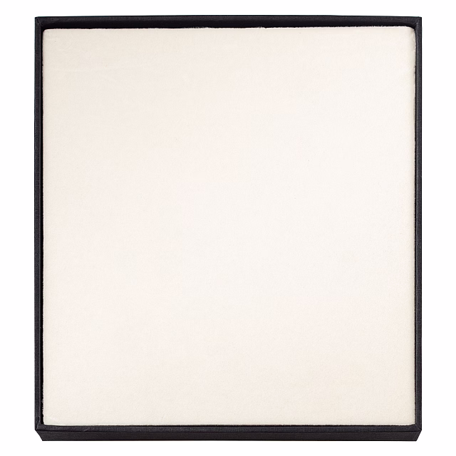 Коробка подарочная, размер 16*14*2 см, Solution Superior Linen, черная, бежевый ложемент под индивидуальную вырубку