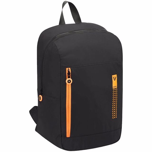 Складной рюкзак Compact Neon, черный с оранжевым Складной рюкзак Compact Neon, черный с оранжевым