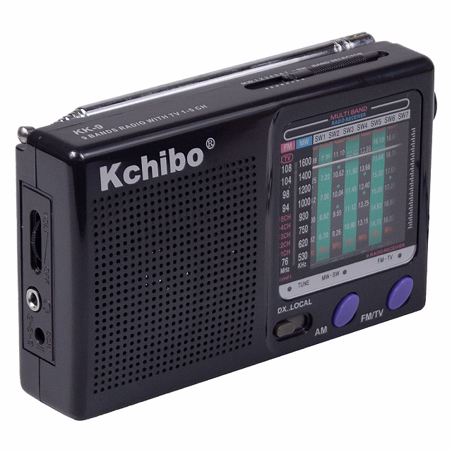 Портативное карманное радио 9 FM/MW/Sw1-7 (TV2-5CH), Heritage Old Wave, цвет черный