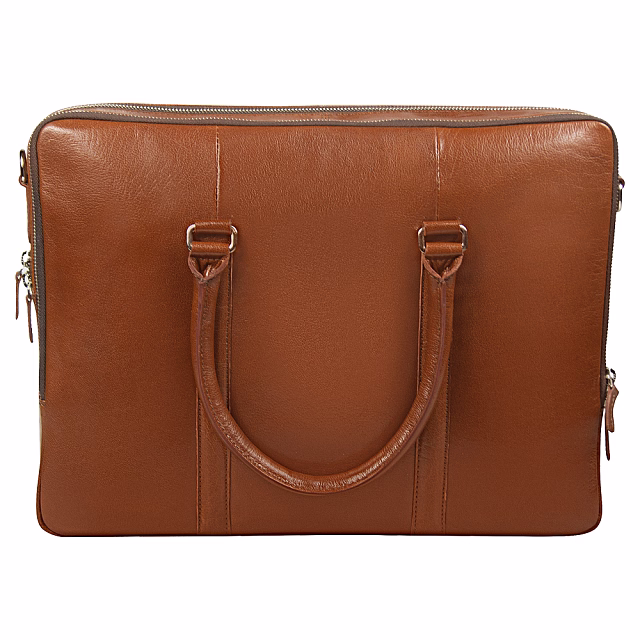 Портфель для ноутбука Vancouver Buffalino Leather из натуральной кожи, коричневый