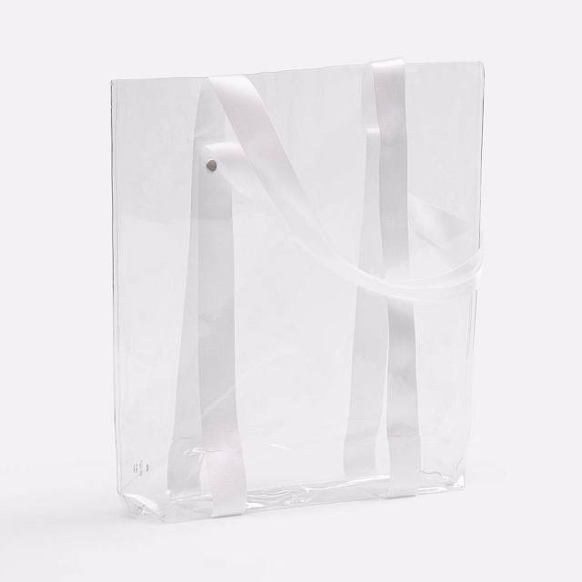 Шопер Clear Fest, ver.2, прозрачный с белыми ручками Шопер Clear Fest, ver.2, прозрачный с белыми ручками