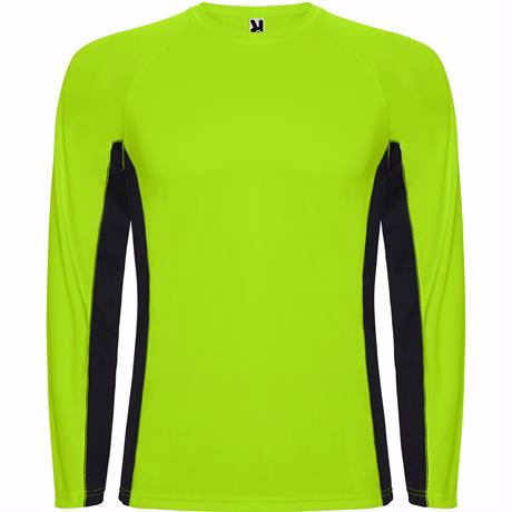 Спортивная футболка SHANGHAI L/S мужская, ФЛУОРЕСЦЕНТНЫЙ ЗЕЛЕНЫЙ/ЧЕРНЫЙ XL