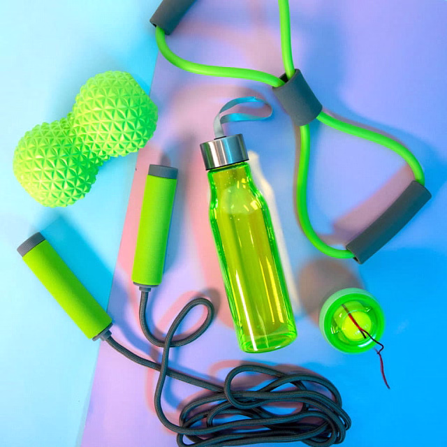 Набор SPORT UP, эспандер, скакалка, сумка, зеленый, полиуретан Набор SPORT UP, эспандер, скакалка, сумка, зеленый, полиуретан