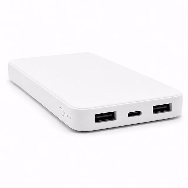 Внешний аккумулятор Polus, 10000 Mah, софт-тач покрытие, белый