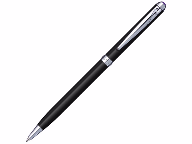 Ручка шариковая Pierre Cardin SLIM с поворотным механизмом, черный/серебро Ручка шариковая Pierre Cardin SLIM с поворотным механизмом, черный/серебро
