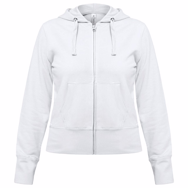 Толстовка женская Hooded Full Zip белая