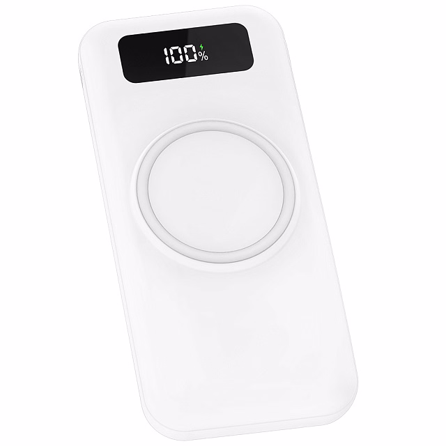 Внешний аккумулятор Authority с беспроводной зарядкой (5W), 10000 mAh, белый