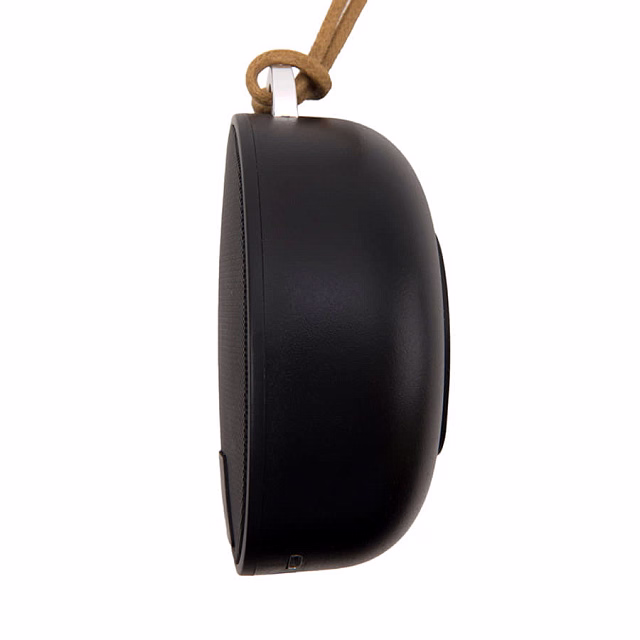 Портативная bluetooth-колонка STRAP, белый с коричневым, 8,5х4 см, пластик