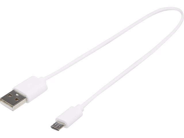 Кабель USB-A – Micro-USB TPE 2A, белый Кабель USB-A – Micro-USB TPE 2A, белый
