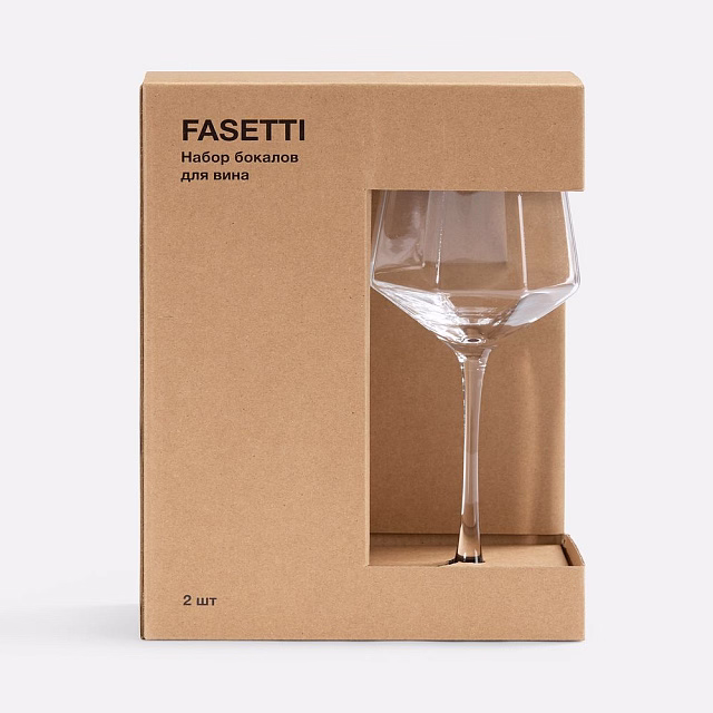 Набор из 2 бокалов для вина Fasetti Набор из 2 бокалов для вина Fasetti